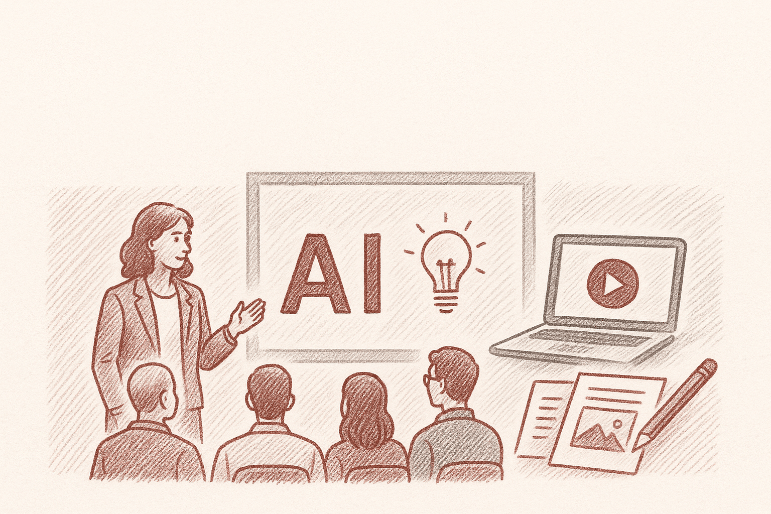 Création de contenus rédactionnels et visuels par l'usage responsable de l'intelligence artificielle générative